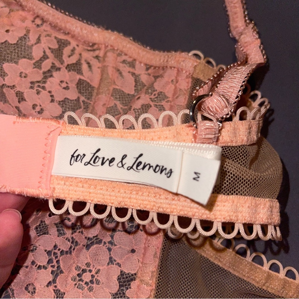 VS For Love & Lemons Daisy Lace Long Line Bow Double Strap - Picture 9 of 9